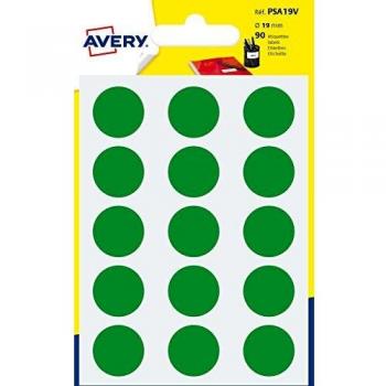 Avery España PSA19V - Pack de 90 gomets, color verde