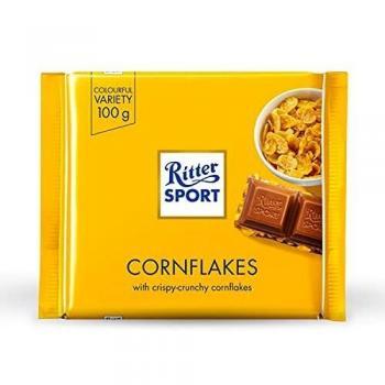 Chocolate con Leche Ritter Sport con Cereales Cornflakes 100g