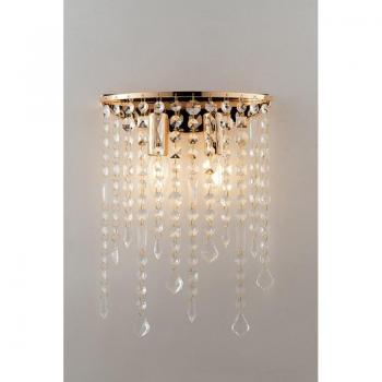 Aplique de diseño Breeze 2 bombillas Cristal, metal, K9 Oro 25x35cm