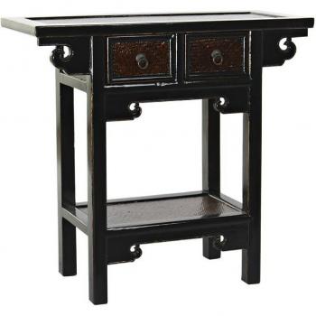 Consola olmo 85 x 35 x 80 2 cajones negro