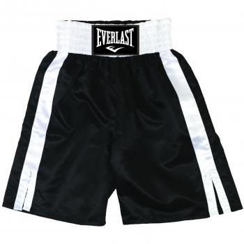 Everlast Pro 24` - Pantalones de boxeo, color Negro / Blanco, talla M
