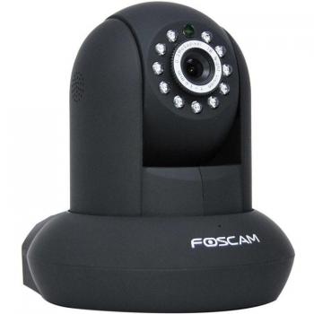 Foscam FI8910E/B - Cámara IP de vigilancia, POE, VGA 640 x 480 píxeles, MJPEG, 0.5 lux, 60°de interior, 5 W, color negro