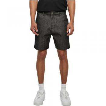 Urban Classics Jet Black Denim Bermuda Shorts for Men