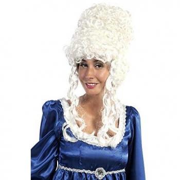 P'tit Clown- Peluca de Marquise, Color Blanco, Talla única