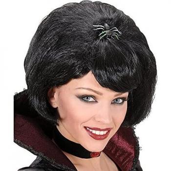 BLACK WIDOW WIGS W/SPIDER