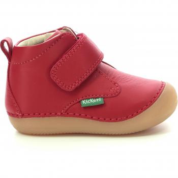 Botines Kickers Sabio Piel Niña Primeros Pasos Rojo 19 EU