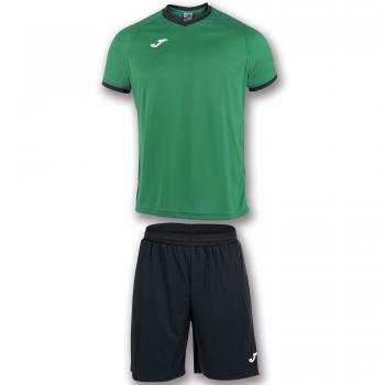 Joma Academy Set Equipacion M/Corta, Hombre, Verde Negro, XL