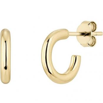 Pendientes aros Khari de Plata de Ley 925 con baño de oro 18k