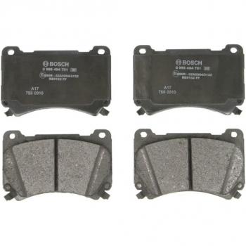 Juego de pastillas de freno BOSCH 0 986 494 781 Low Metallic con avisador acústico de desgaste y chapa antichirridos, para freno de disco delantero
