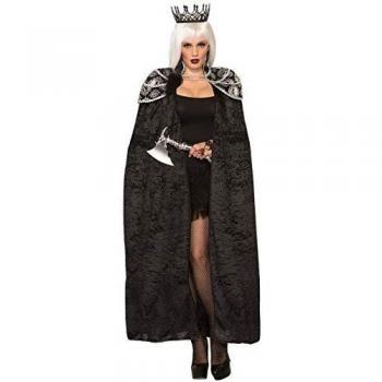 Forum Novelties- Dark Royalty Queen Capa, Color negro, Talla única