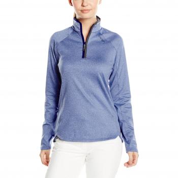 Odlo para Mujer suéter 1/2 Zip Vail, otoño/Invierno, Mujer, Color Azul - Indigo Melange, tamaño XL