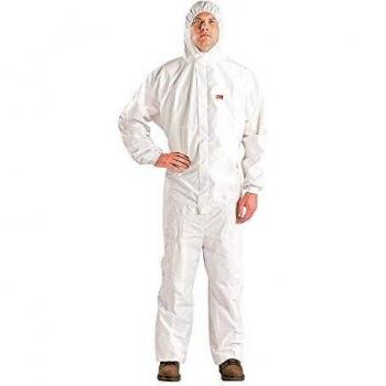 3M 454+ Ropa protectora 5/6, PE laminado microporoso con SMMMS de nuevo 55g / m2, Blanco / Azul, talla XL