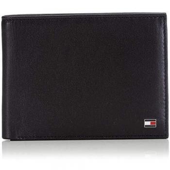 Tommy Hilfiger Eton CC and Coin Pocket, Cartera Hombre^Mujer, Black, OS