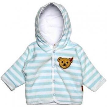Steiff 0002857 Babyjäckchen 1/1 Arm, Abrigo Bebé-para Niñas, Azul Baby Blue, 9 Meses