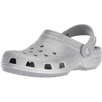 CROCS Classic Glitter Clog K Zuecos Chicas Plateado - 19/20 - Zuecos