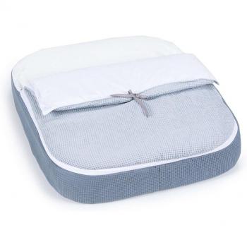 Saco nórdico ajustable azul marino para minicuna CREA 55x70 cm.