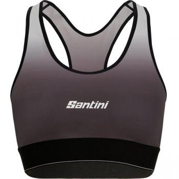 Sujetador Deportivo Santini Deni Negro Mujer - Talla M, sin aros, soporte medio, tejido transpirable y elástico, ideal para actividades deportivas