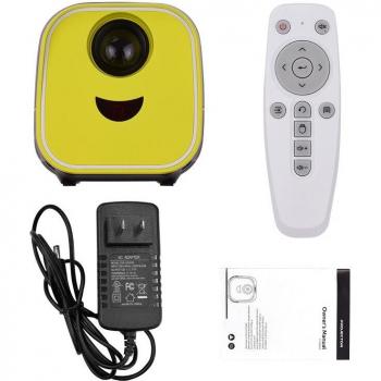 Proyector Mini LED para Niños con Control Remoto - Resolución Nativa 480x320, 50000 Horas de Uso en Casa y Cine Familiar