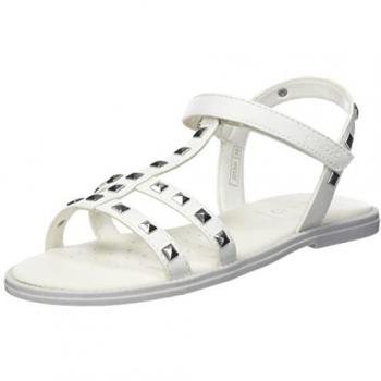 Sandalias Geox Karly J2535I para Niña, Cómodas y Transpirables, Color Negro y Blanco