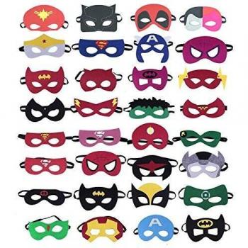 36 piezas de máscaras de superhéroes,máscaras de fiesta de superhéroes para niños,máscaras de ojos para mayores de 3 años,suministros para fiestas de cumpleaños,máscaras de disfraces