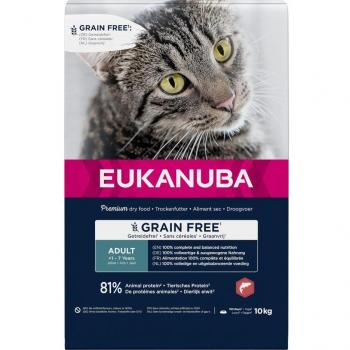 Eukanuba Adult Grain Free Salmon Dry Cat Food - 10 kg