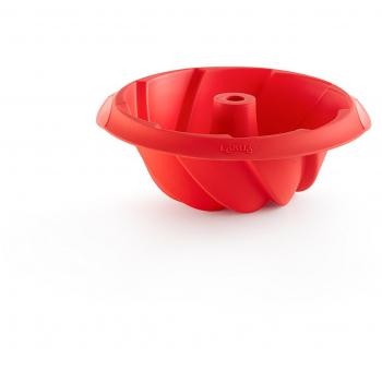 Lékué Savarín Espiral, Silicona, Rojo, 20 cm