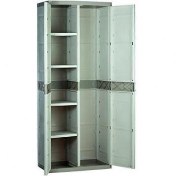 Armario Organizador Beige Resistente 70x44x176cm con 4 Baldas