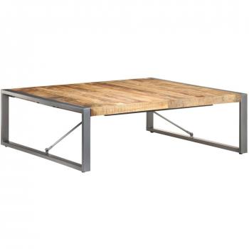 vidaXL Coffee Table 120x120x40 cm Rough Mango Wood