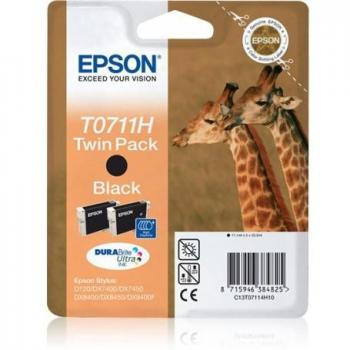 Epson - Giraffe Doble juego de cartuchos Negro T0711H Tintas DURABrite Ultra