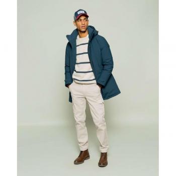 Parka Scotta Rainy azul con capucha para hombre