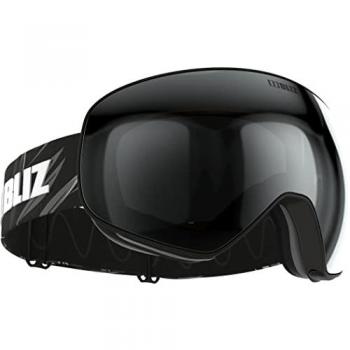 Máscara de Esquí Bliz Floz - Gafas Unisex Color Negro y Marrón con Lente Espejada Gris Plateado CAT3