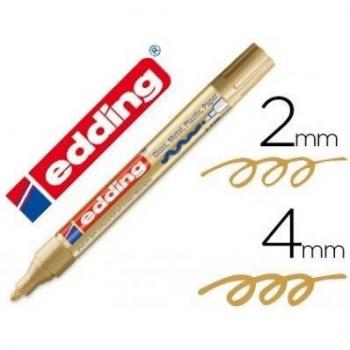Edding - Rotulador punta fibra 750 oro punta redonda 3