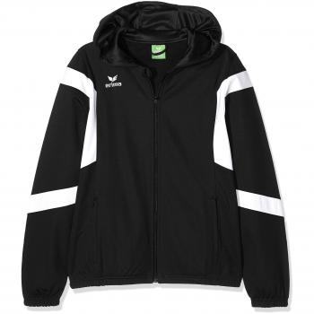Erima Classic Team con capucha chaqueta de entrenamiento, todo el año, infantil, color negro/blanco, tamaño 164
