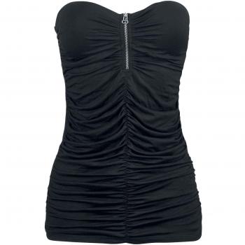 Fashion Victim Zipped Offshoulder Top mujer sin hombros Negro