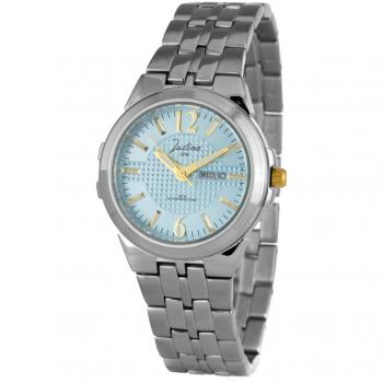 Reloj Mujer Justina JPB37 Ø 31 Mm Acero A Presión Mineral Azul