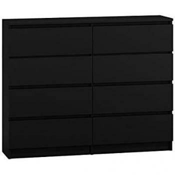 Cómoda Moderna MILAN de 8 Cajones - Mueble de Almacenamiento para Dormitorio 40x120x97 cm