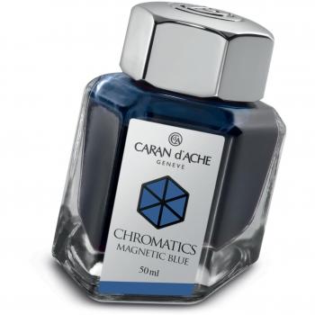 Caran d'Ache 8011-149 - Tinta estilográfica, 50 ml, color azul magnético