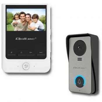 Qoltec 51780 - Videocámara Videoportero Theon 4 | TFT LCD 4.3 | Blanco