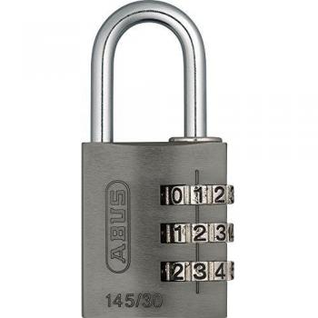 Abus 145/30_TITANIO_C 145/30 Titanium B/DFNLIESPP, Gris, 30 mm