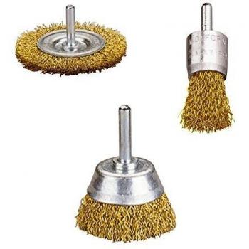Wolfcraft 2739000 - Juego de cepillos de alambre