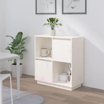 Aparador blanco de madera maciza de pino 74x35x80 cm