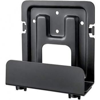 Soporte de Pared para Cajas de Streaming y Media Players - Capacidad hasta 5 kg, Ancho Ajustable (47-76 mm), Acero Negro, Garantía de por Vida