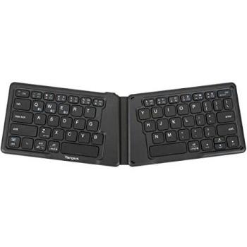 Targus Teclado Bluetooth Ergonómico Plegable QWERTY Inglés del Reino Unido Antimicrobiano Negro para Ordenador portátil, Tableta y Smartphone