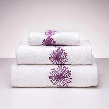 Sancarlos - Juego De Toallas Online Spring Blancas Blanco - 3 Piezas - Densidad 500 G. - Rizo 100% Algodón, 3 Piezas