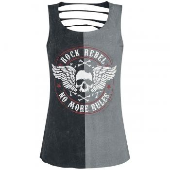 Rock Rebel by EMP Back To The Beginning Again Top Negro/Gris XL