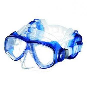 Máscara de Buceo Pro Ear ME80 de Ist Dolphin Tech, Silicona Transparente, Gafas de bucear para Adultos Unisex, Color Azul, Talla Única