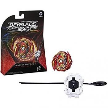 Beyblade Burst Pro Series, Starter Pack Master Devolos con peonza de competición y Lanzador