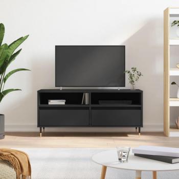 Mueble de TV Negro 100x34,5x44,5 cm en Madera Multicapa
