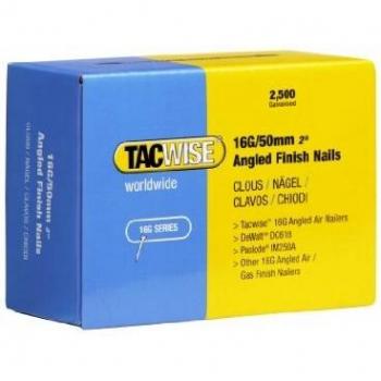 Clavos de Acabado Angulados Tacwise 16G de 50mm - Paquete de 2500