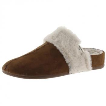 Victoria - Zapatillas de casa abiertas de mujer de efecto ante con banda de pelo y plantilla tipo borreguito, modelo Norte 1081121, color camel, talla 40
